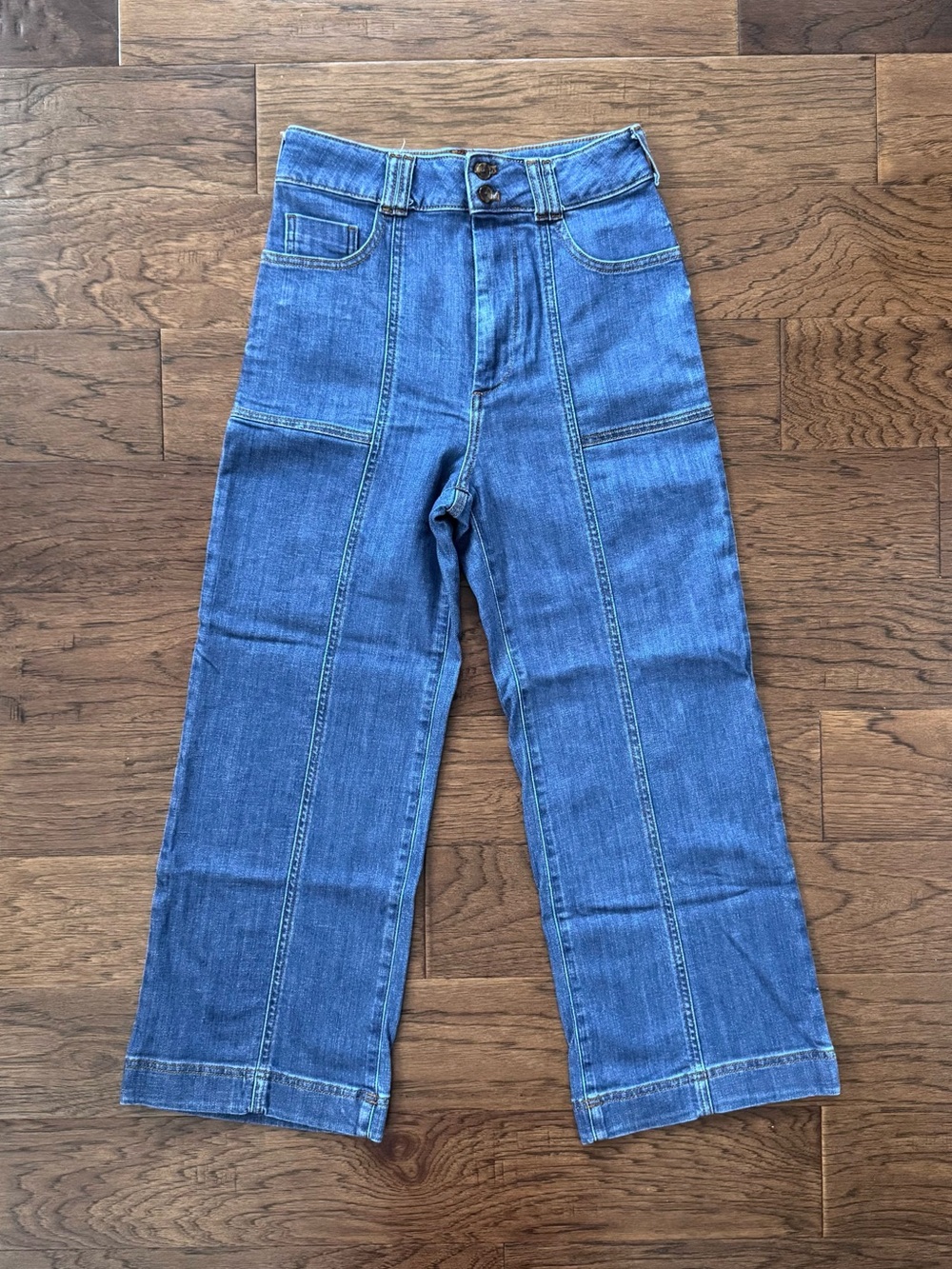 Pilcro The Skipper High Rise Wide Leg Pants Denim Edition Size 28